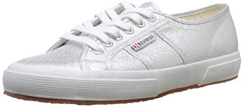 Baskets en toile argent casual et chic  Superga avec plate forme