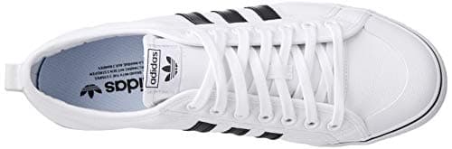 Baskets iconiques en toile blanche Adidas Nizza basses