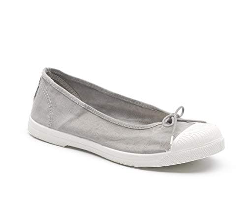 Ballerine vegan en toile de coton bio grise pour femme ou pour fille Natural World