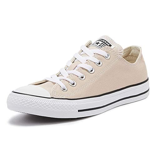 Baskets iconiques en toile Converses Chuck Taylor beiges et basses