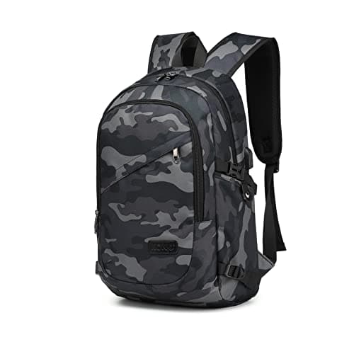 Sac à dos camouflage avec port USB antivol