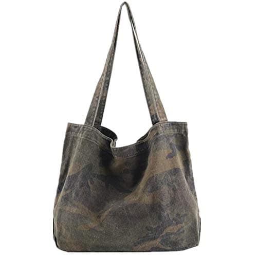 Sac à main vintage en toile camouflage vert