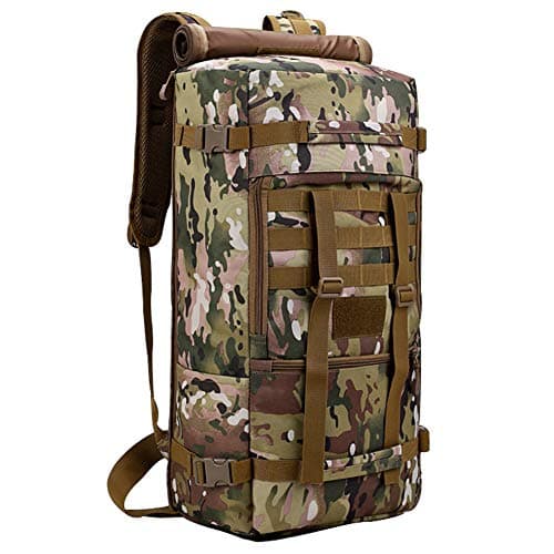 Grand sac à dos de randonnée voyage imprimé camouflage en toile imperméable