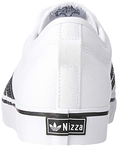 Baskets iconiques en toile blanche Adidas Nizza basses