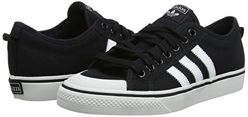 Baskets iconiques en toile noire Adidas Nizza basses