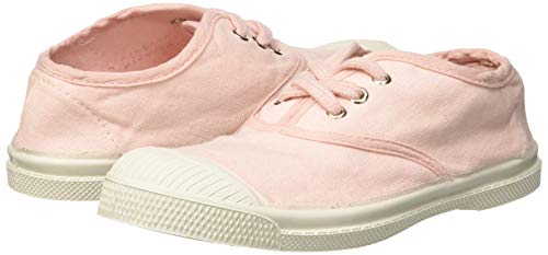 Baskets Bensimon en toile rose avec lacets