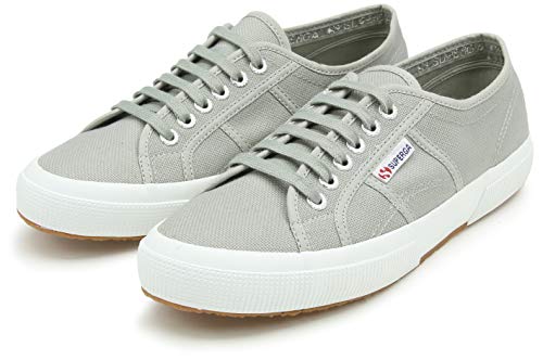 Baskets en toile grise casual Superga avec plate forme