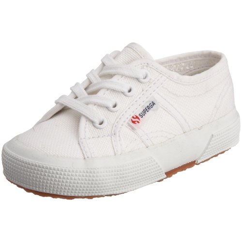 Baskets en toile blanche casual à lacets Superga avec plate forme pour jeune enfant