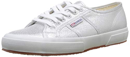 Baskets en toile argent casual et chic  Superga avec plate forme