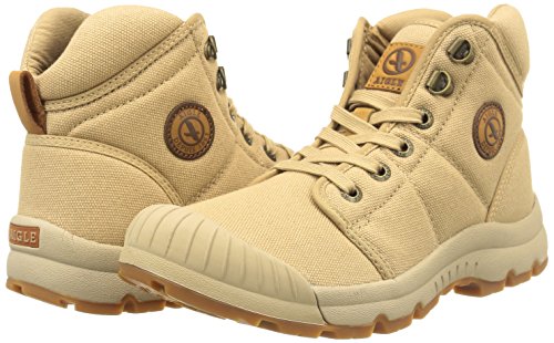 Chaussures de randonnées en toile beige montantes Aigle