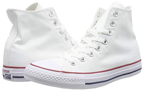 Baskets iconiques en toile Converses Chuck Taylor blanches montantes