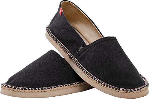 Espadrilles en toile originales Cressi noires de Valence