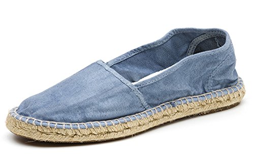 Espadrille Vegan en toile de coton bio Natural World bleue