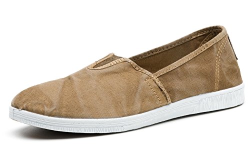 Chaussure Espadrille Vegan en toile de coton bio Natural World marron