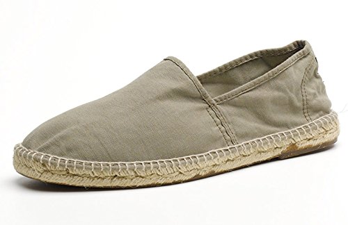 Espadrille Vegan en toile de coton bio Natural World vert kaki