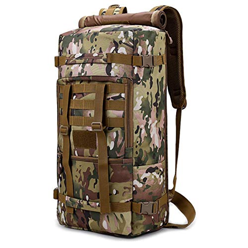 Grand sac à dos de randonnée voyage imprimé camouflage en toile imperméable