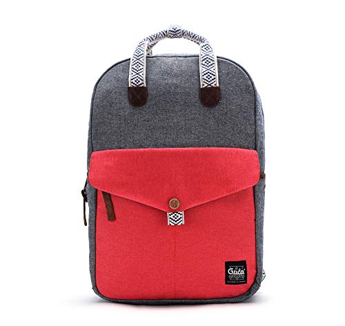 Sac à dos canvas toile Flashy G RIDE 12,9 litres rouge et gris avec anses