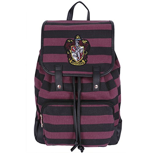 sac à dos rayé Harry Potter noir et bordeaux