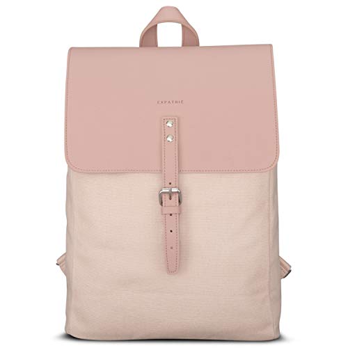 Sac à dos toile canvas rose pale