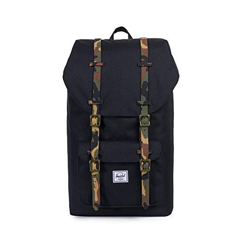 Sac à dos urbain Herschel noir esprit camo en toile avec lanières