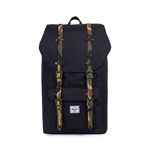 Sac à dos urbain Herschel noir esprit camo en toile avec lanières