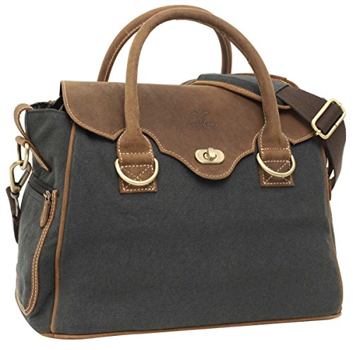Sac bandoulière messenger sac à langer cuir et canvas Gusti cuir