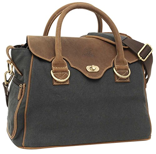 Sac bandoulière messenger sac à langer cuir et canvas Gusti cuir