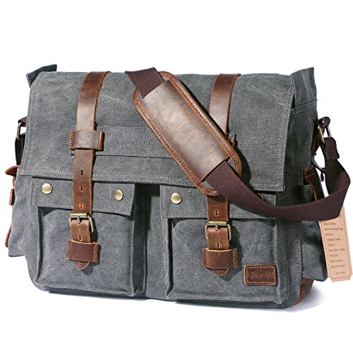 Sac bandoulière messenger toile canvas bleue