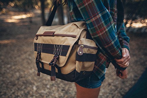 Sac bandoulière sac messenger camera bag en toile canvas beige Vanguard