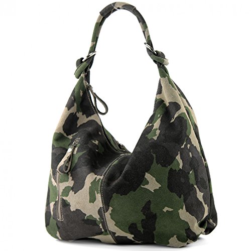 Sac cabas imprimé camouflage pour femme en daim