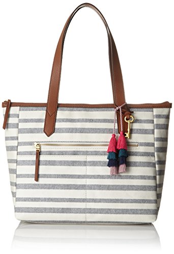 Sac cabas shopper bandoulière rayé fossil