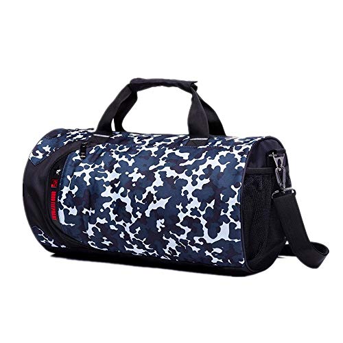 Sac de gym camouflage bleu tissu Oxford