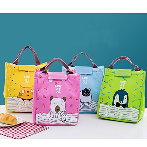 Sac goûter isotherme en toile pour enfant avec petit animal