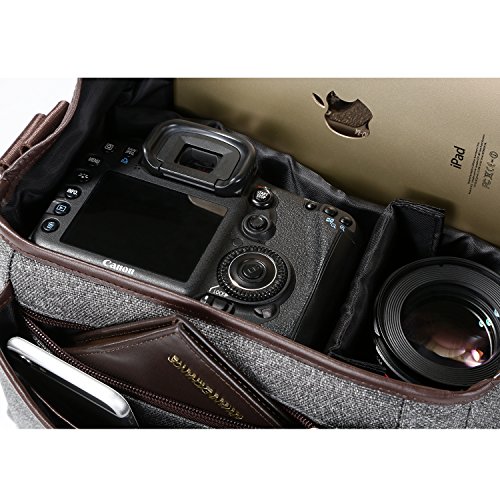 Sac messenger camera bag toile imperméable K&F Concept
