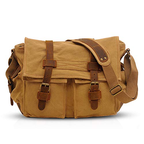 Sac messenger Fandare esprit baroudeur avec cette toile marron cognac