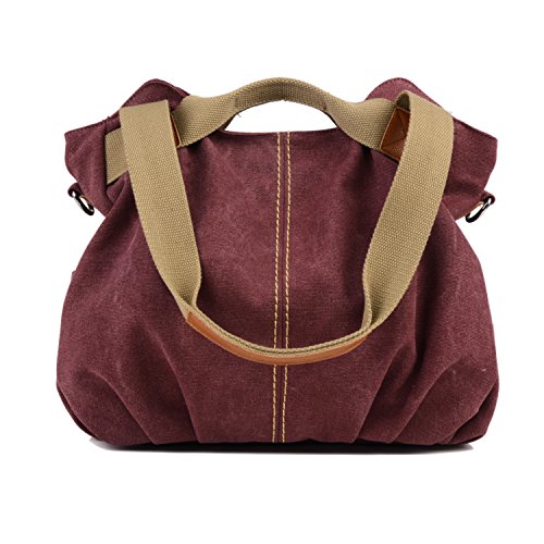 Sac toile coton Tote Vintage casual vintage pourpre pour femme