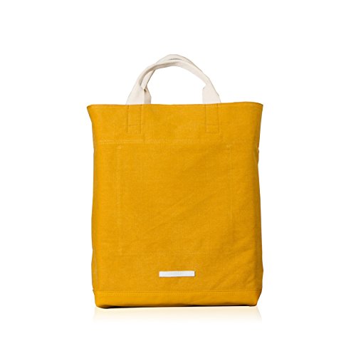 Sac tote femme toile canvas jaune moutarde