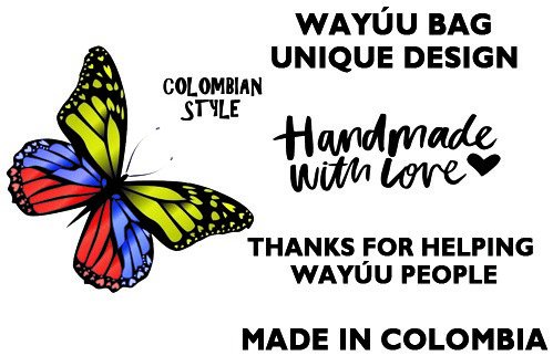 Sac Wayuu badouilière fait main avec motifs tribaux original